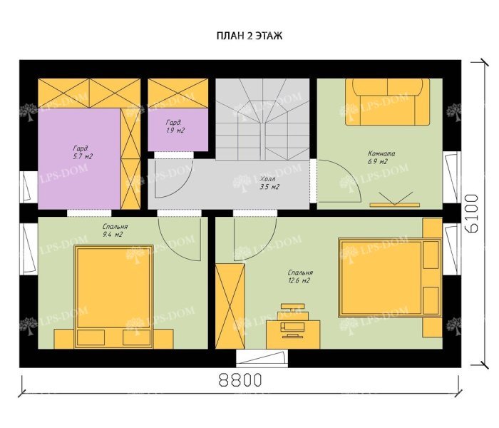 КАРКАСНЫЙ ДОМ ПАРМА планировка 4