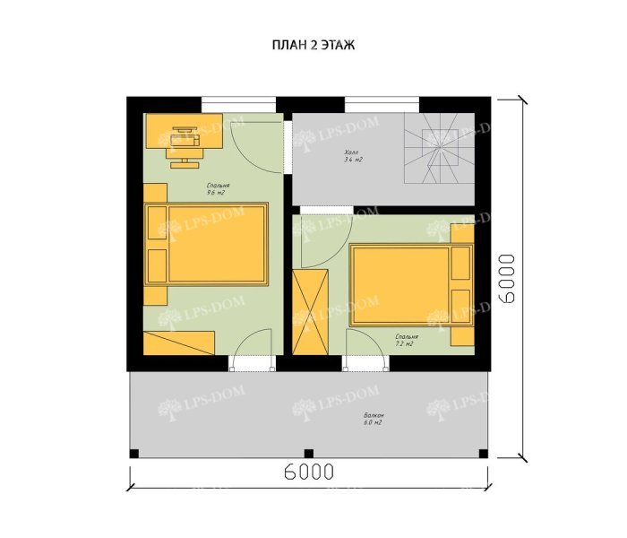 КАРКАСНЫЙ ДОМ АМАДОРА планировка 2