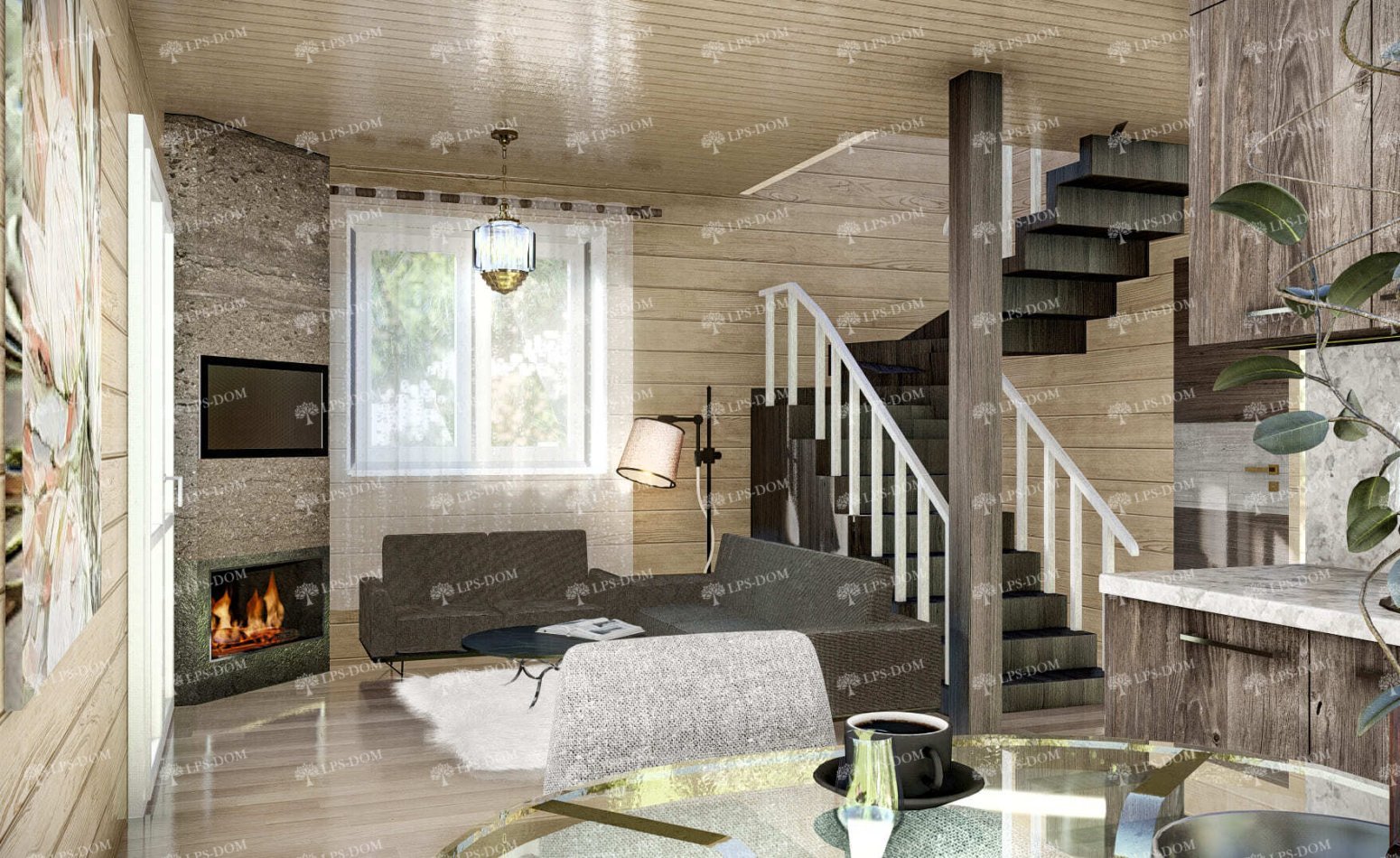 КАРКАСНЫЙ ДОМ БОРДО фото интерьера 13