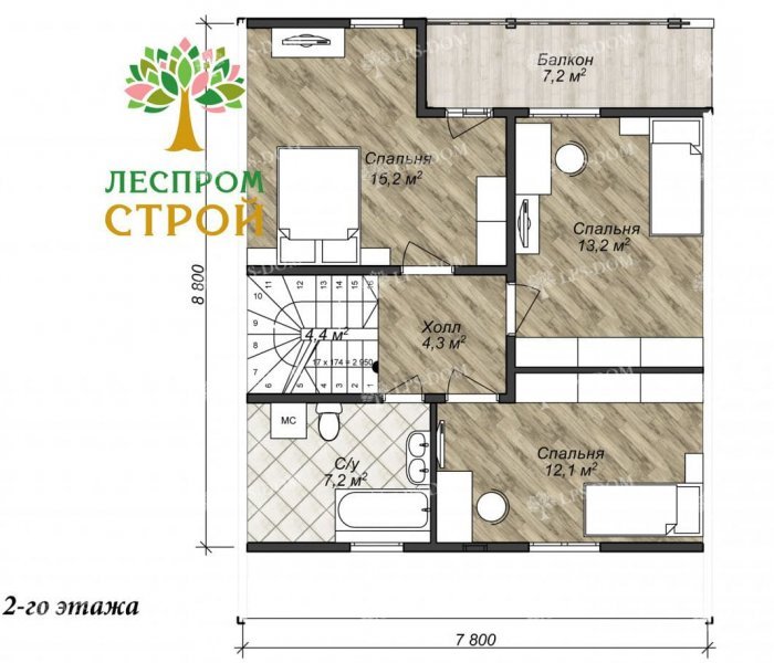 КАРКАСНЫЙ ДОМ ГАМИЛЬТОН планировка 2