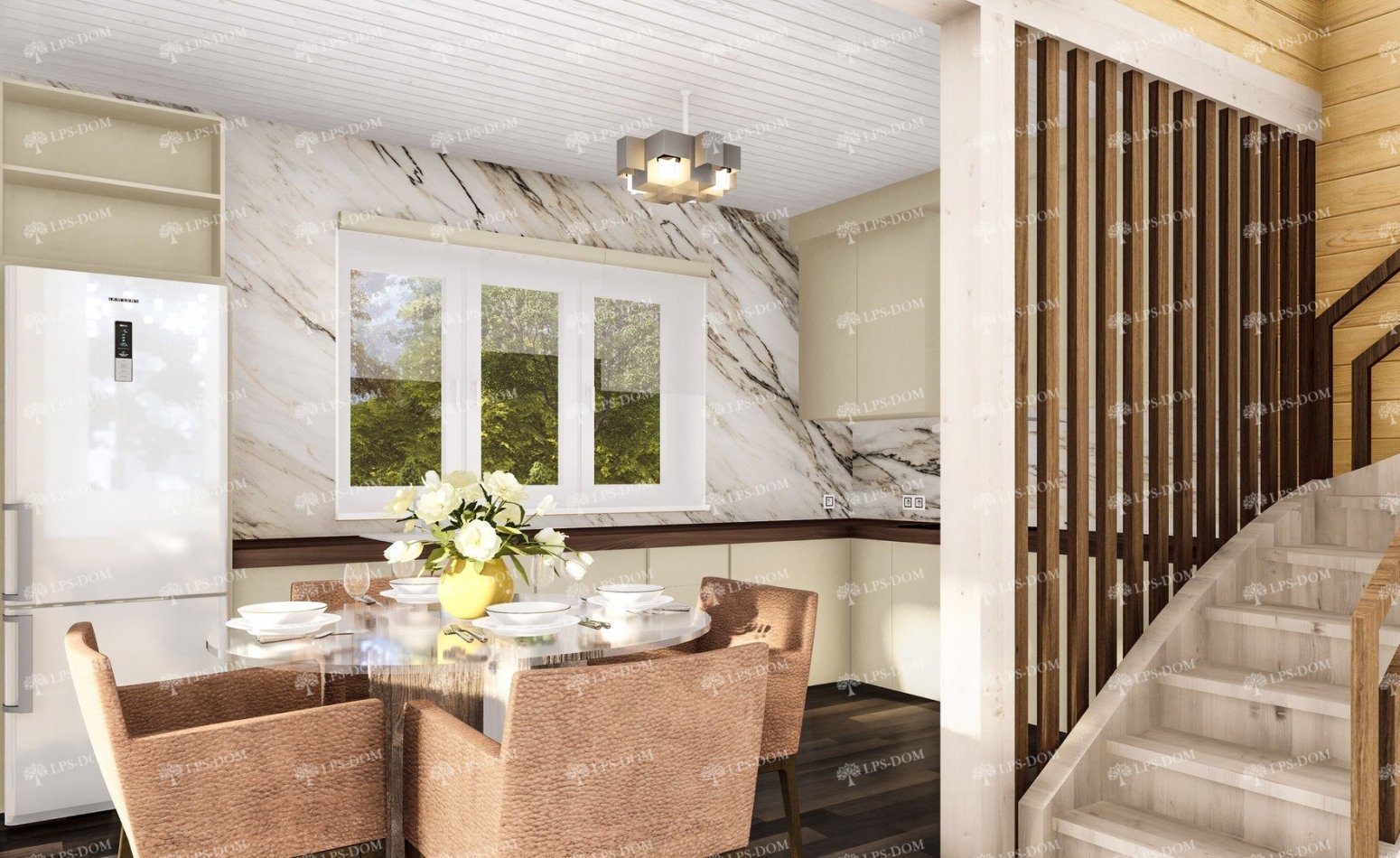 КАРКАСНЫЙ ДОМ АВИНЬЕН фото интерьера 8