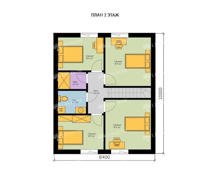 КАРКАСНЫЙ ДОМ ФЛОРЕНЦИЯ планировка 2