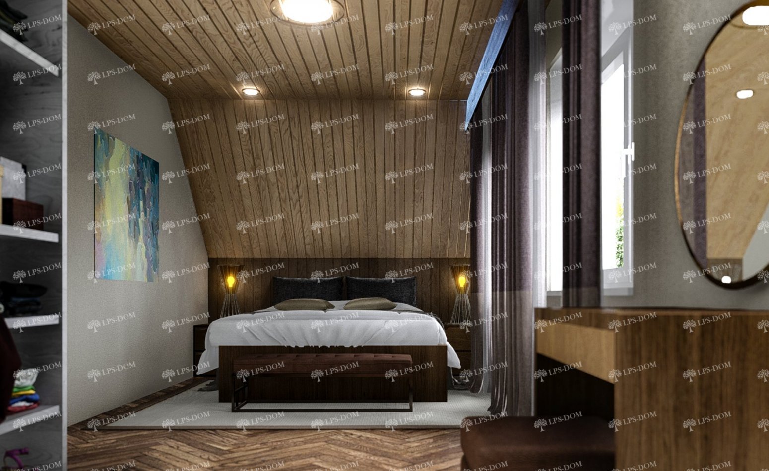 КАРКАСНЫЙ ДОМ МОНПЕЛЬЕ фото интерьера 9