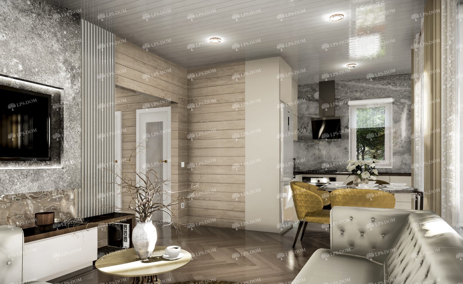 КАРКАСНЫЙ ДОМ БОНДИ фото интерьера 4