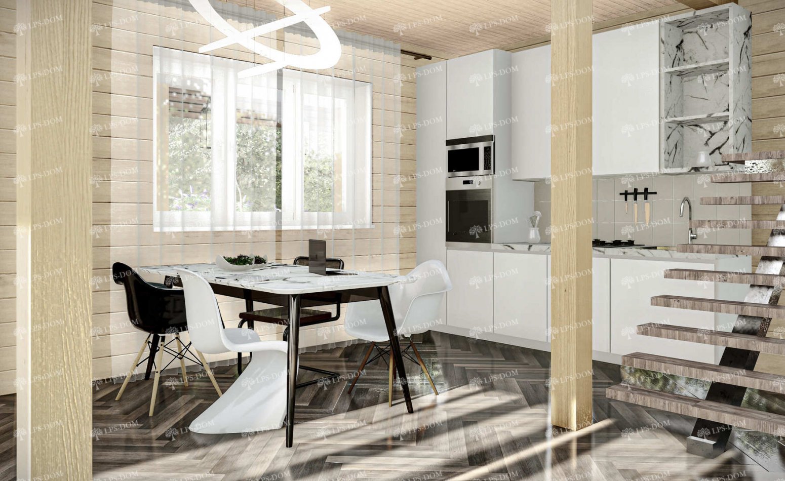 КАРКАСНЫЙ ДОМ ЛАМАНТЕН фото интерьера 6