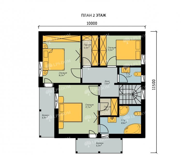 КАРКАСНЫЙ ДОМ ЛИМОЖ планировка 2