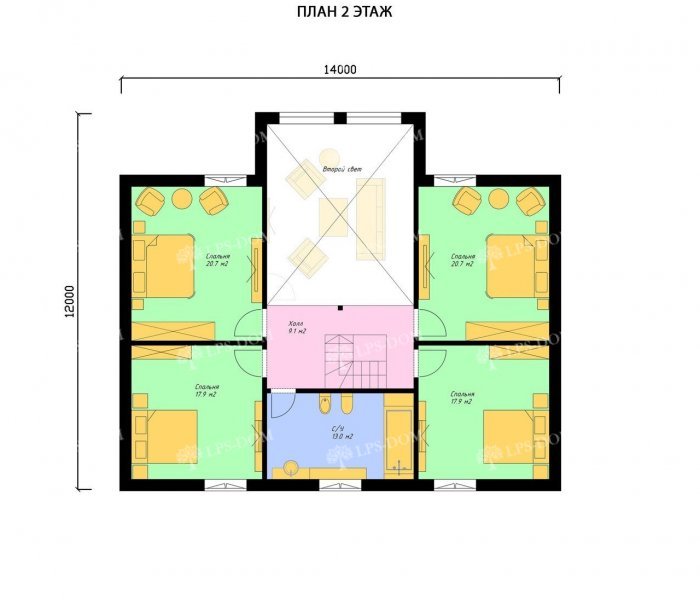 КАРКАСНЫЙ ДОМ ФЕРРАРА планировка 2