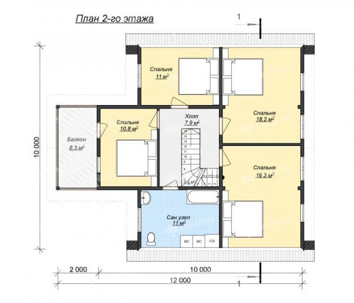 КАРКАСНЫЙ ДОМ КУБАНЬ планировка 2