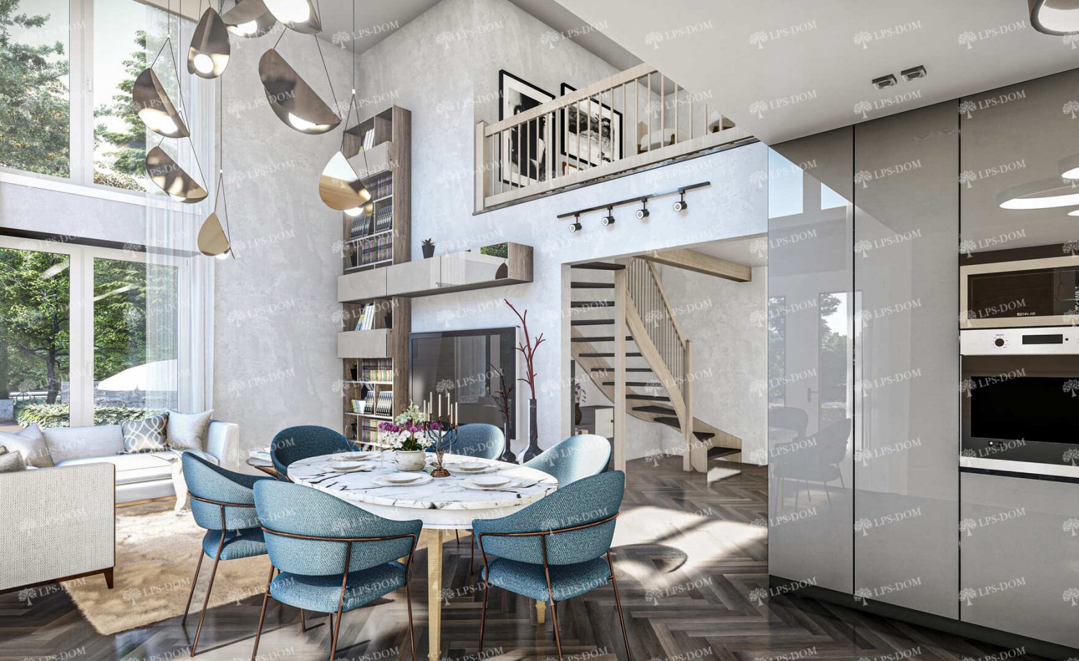 КАРКАСНЫЙ ДОМ ХЬЮСТОН фото интерьера 3