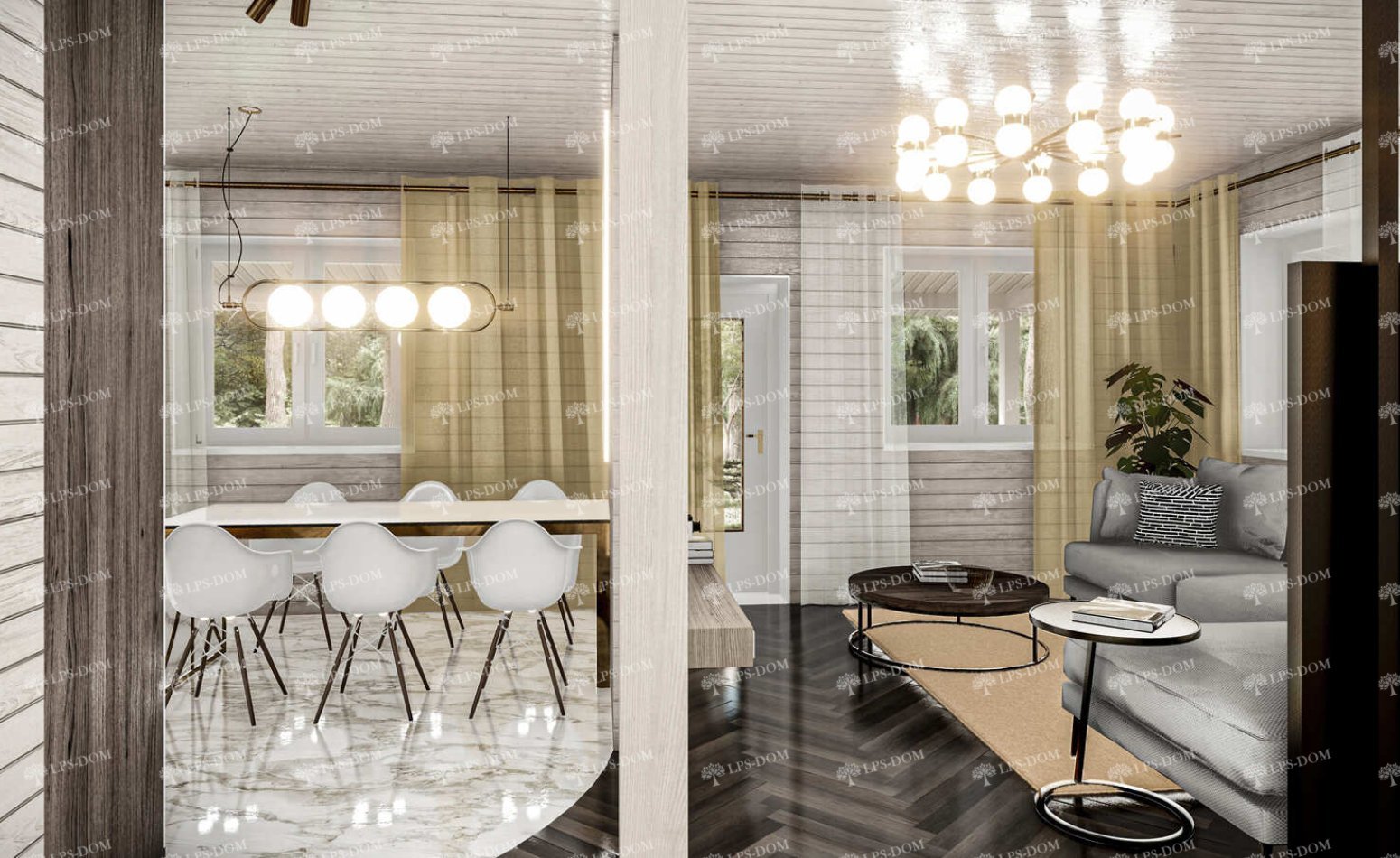 КАРКАСНЫЙ ДОМ ПРОВАНС фото интерьера 6