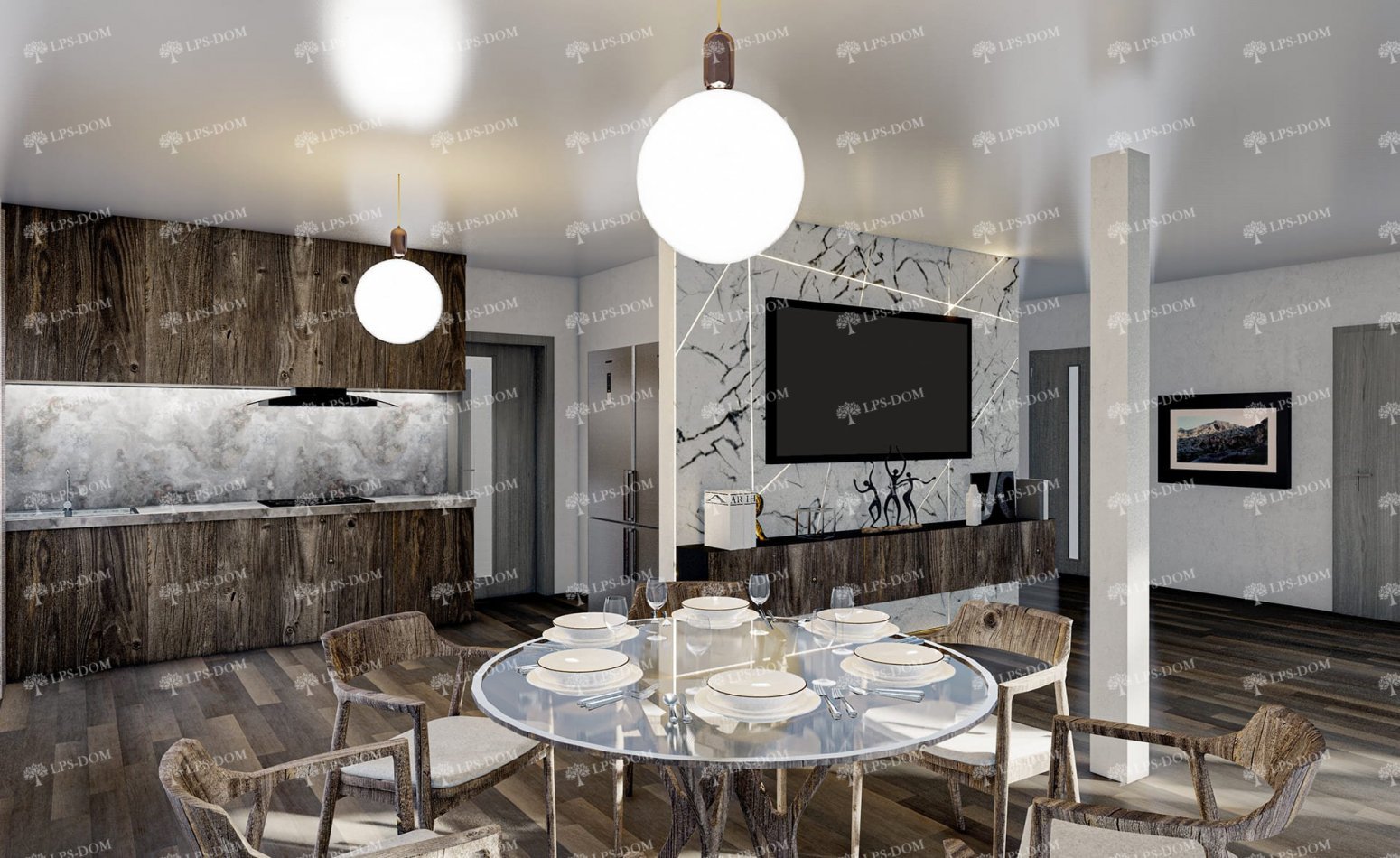 КАРКАСНЫЙ ДОМ ЛАНСИ фото интерьера 3