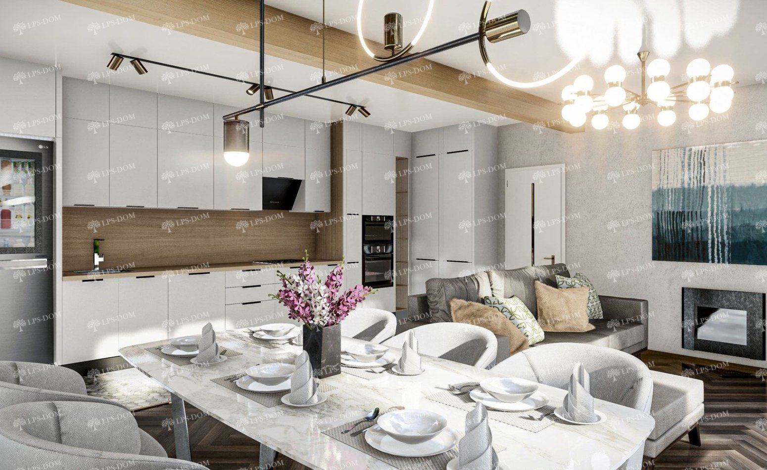 КАРКАСНЫЙ ДОМ САН ДЕНИ фото интерьера 10