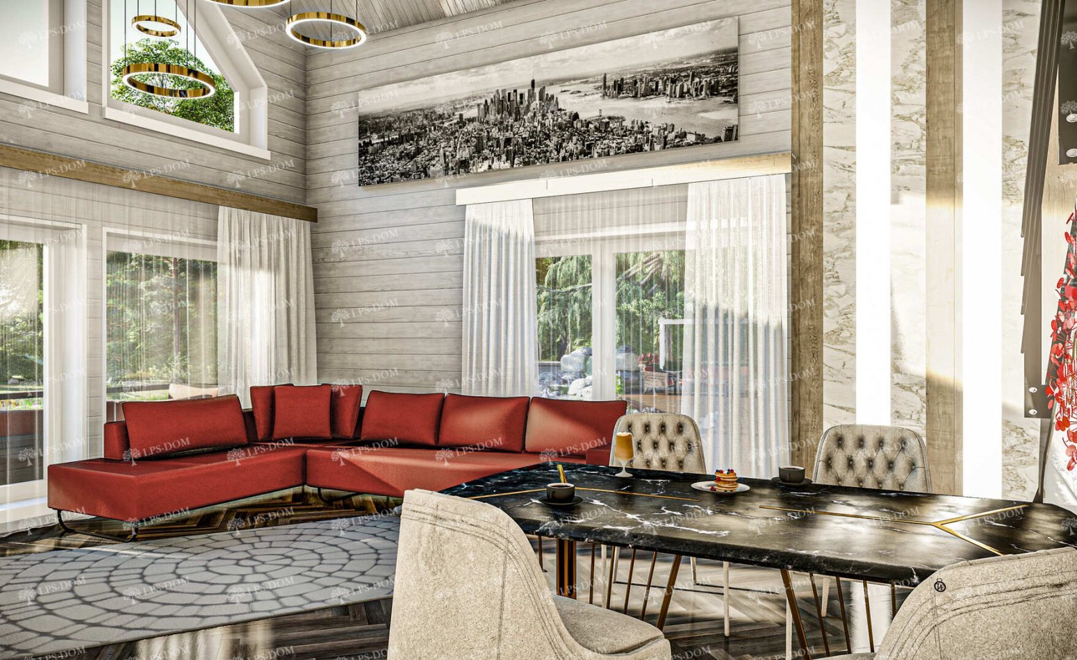 КАРКАСНЫЙ ДОМ НИМ фото интерьера 14