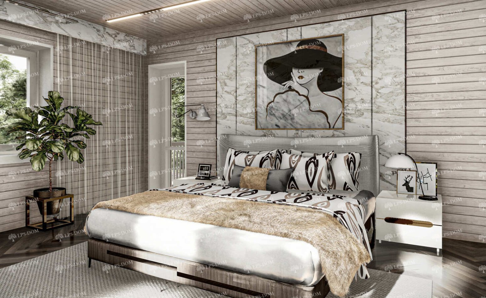 КАРКАСНЫЙ ДОМ КИРКИНЕС фото интерьера 3