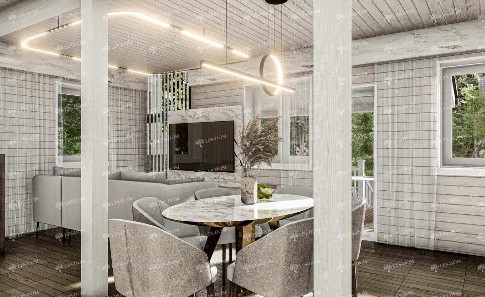 КАРКАСНЫЙ ДОМ БЕЗАНСОН фото интерьера 9