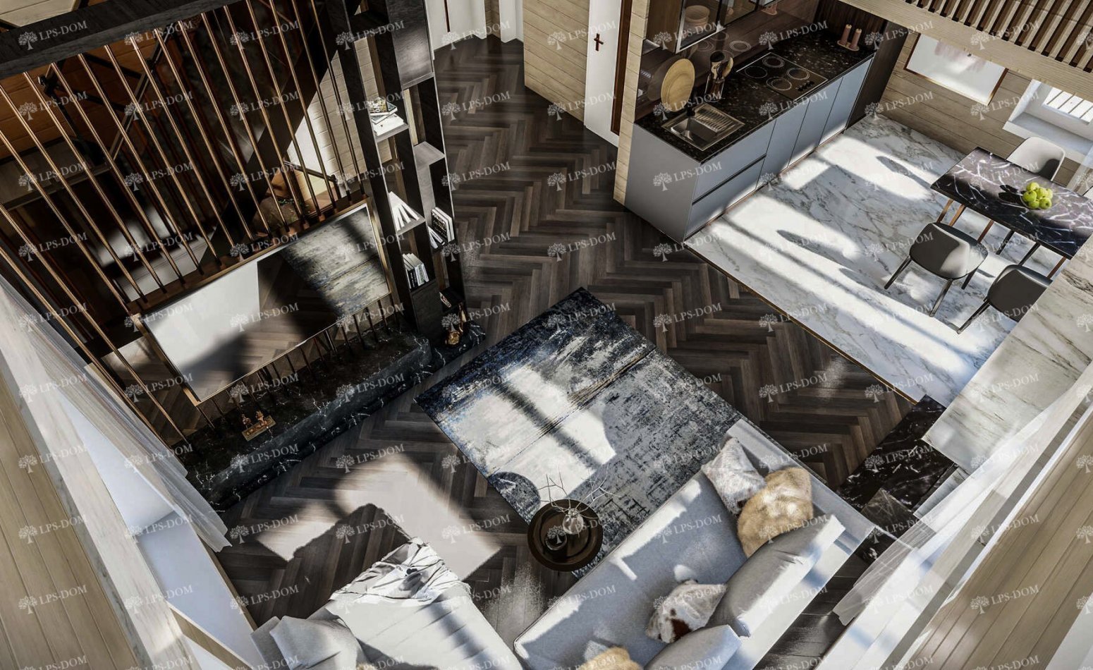 КАРКАСНЫЙ ДОМ МОНТЕРОСА фото интерьера 3