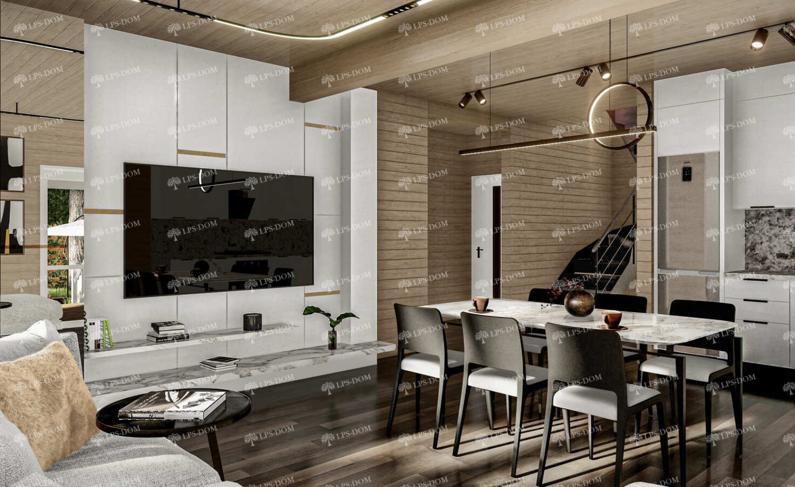 КАРКАСНЫЙ ДОМ ВИЧЕНЗА фото интерьера 6