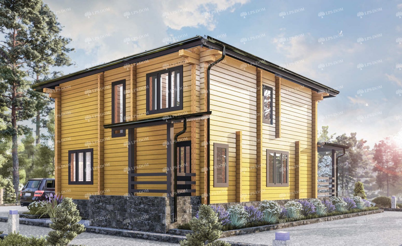 ДОМ ИЗ КЛЕЕНОГО БРУСА ВЕЛЬС фото 2