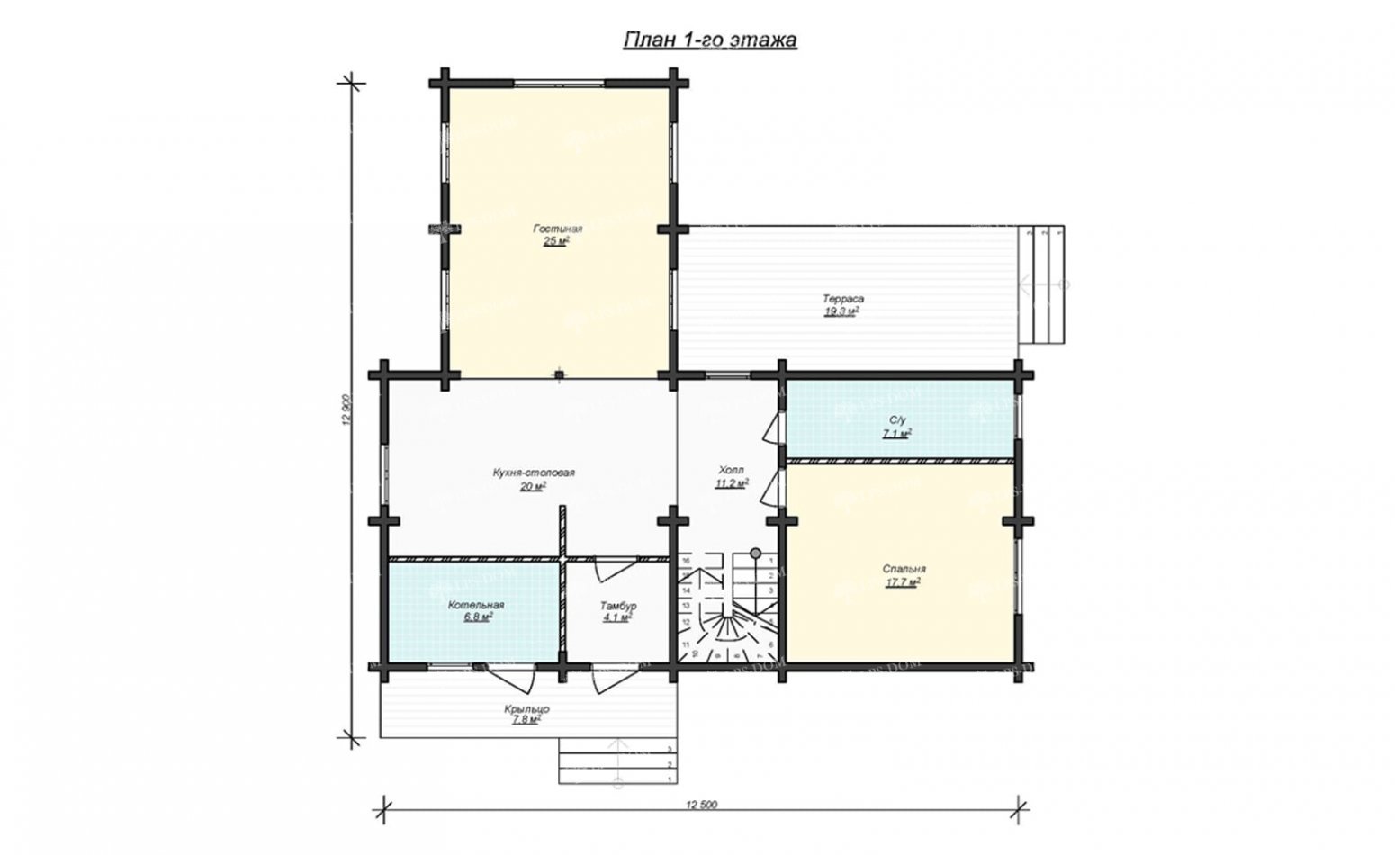 ПРОЕКТ ДОМА ИЗ КЛЕЕНОГО БРУСА ИРТЫШ фото 2