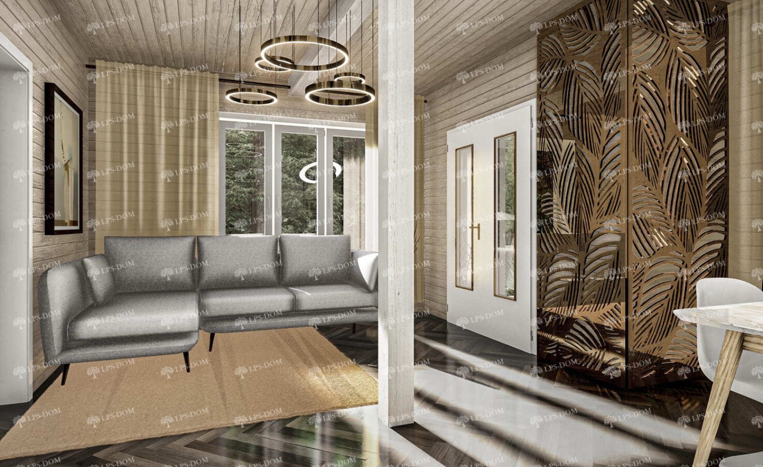 КАРКАСНЫЙ ДОМ ЛАМАНТЕН фото интерьера 5