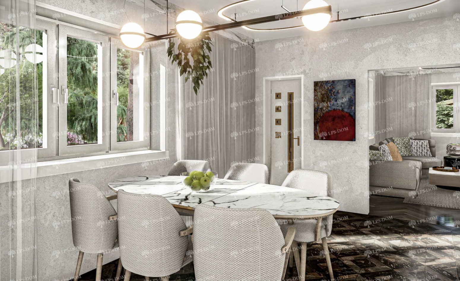 КАРКАСНЫЙ ДОМ КИРКИНЕС фото интерьера 12