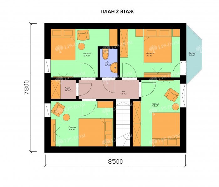 КАРКАСНЫЙ ДОМ ИНКО планировка 2