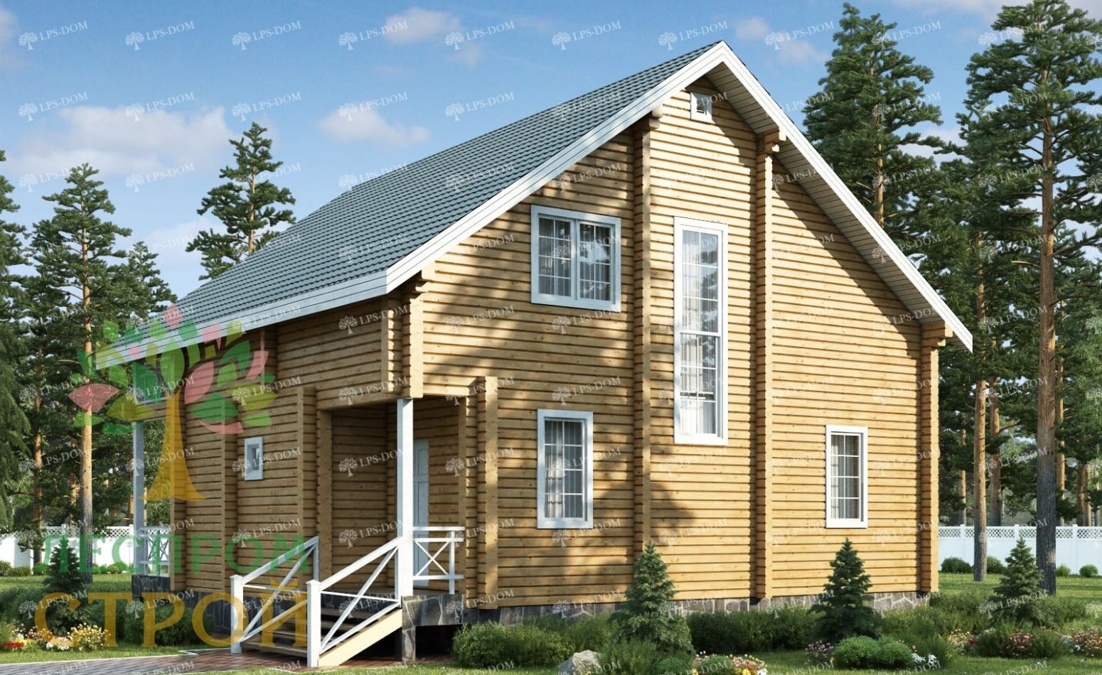 ПРОЕКТ ДОМА ИЗ КЛЕЕНОГО БРУСА САТУРН фото 2