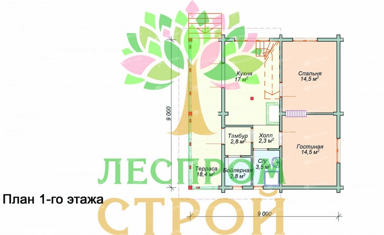 ПРОЕКТ ДОМА ИЗ ПРОФИЛИРОВАННОГО БРУСА ОБЛАЧНЫЙ фото 5