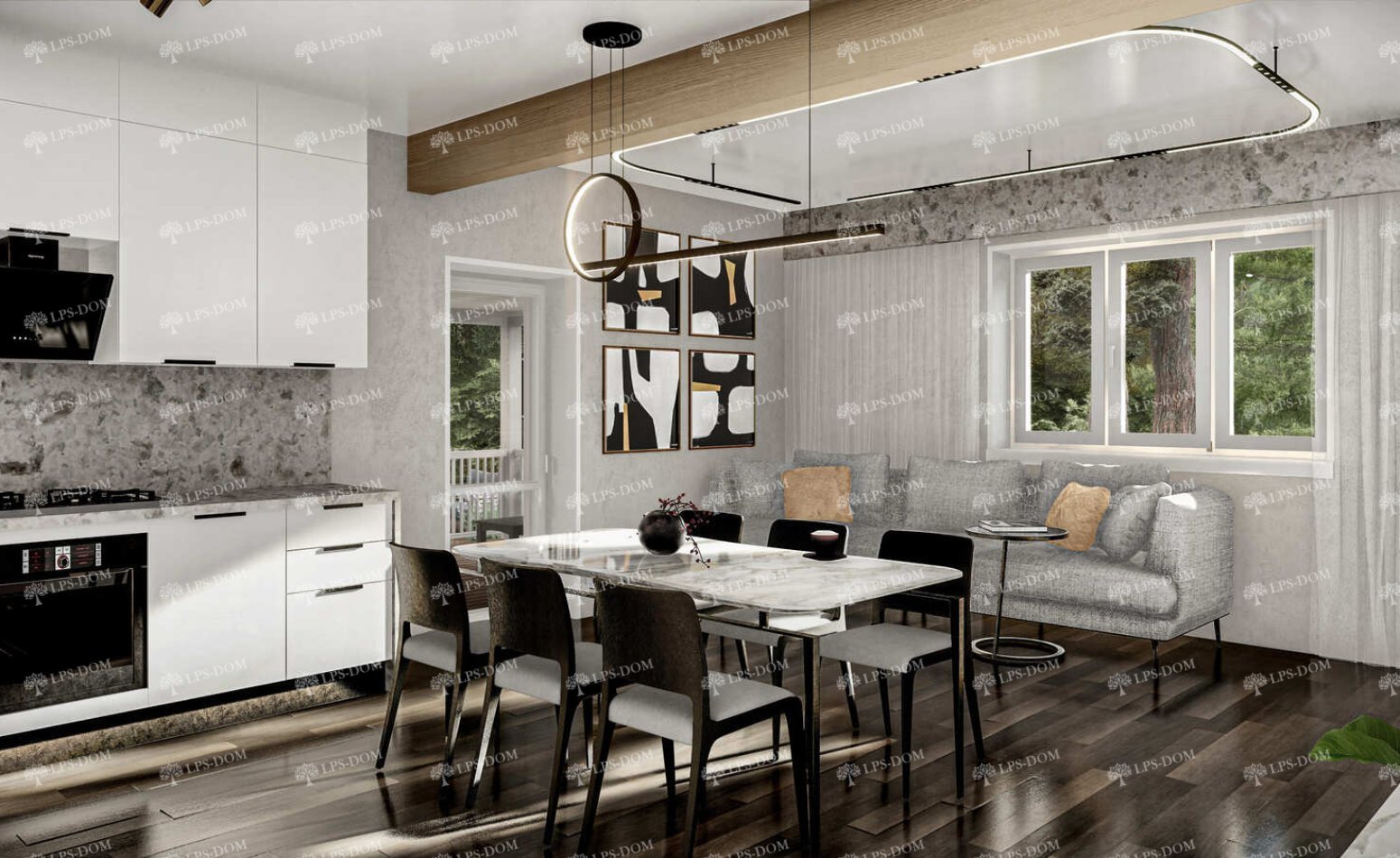 КАРКАСНЫЙ ДОМ ВИЧЕНЗА фото интерьера 17