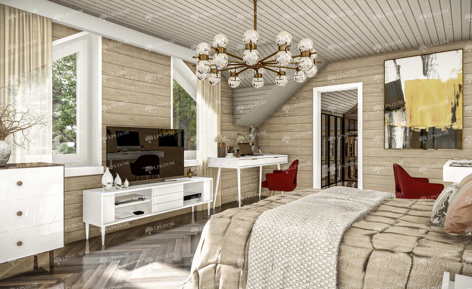 КАРКАСНЫЙ ДОМ АРЕЦЦО фото интерьера 11