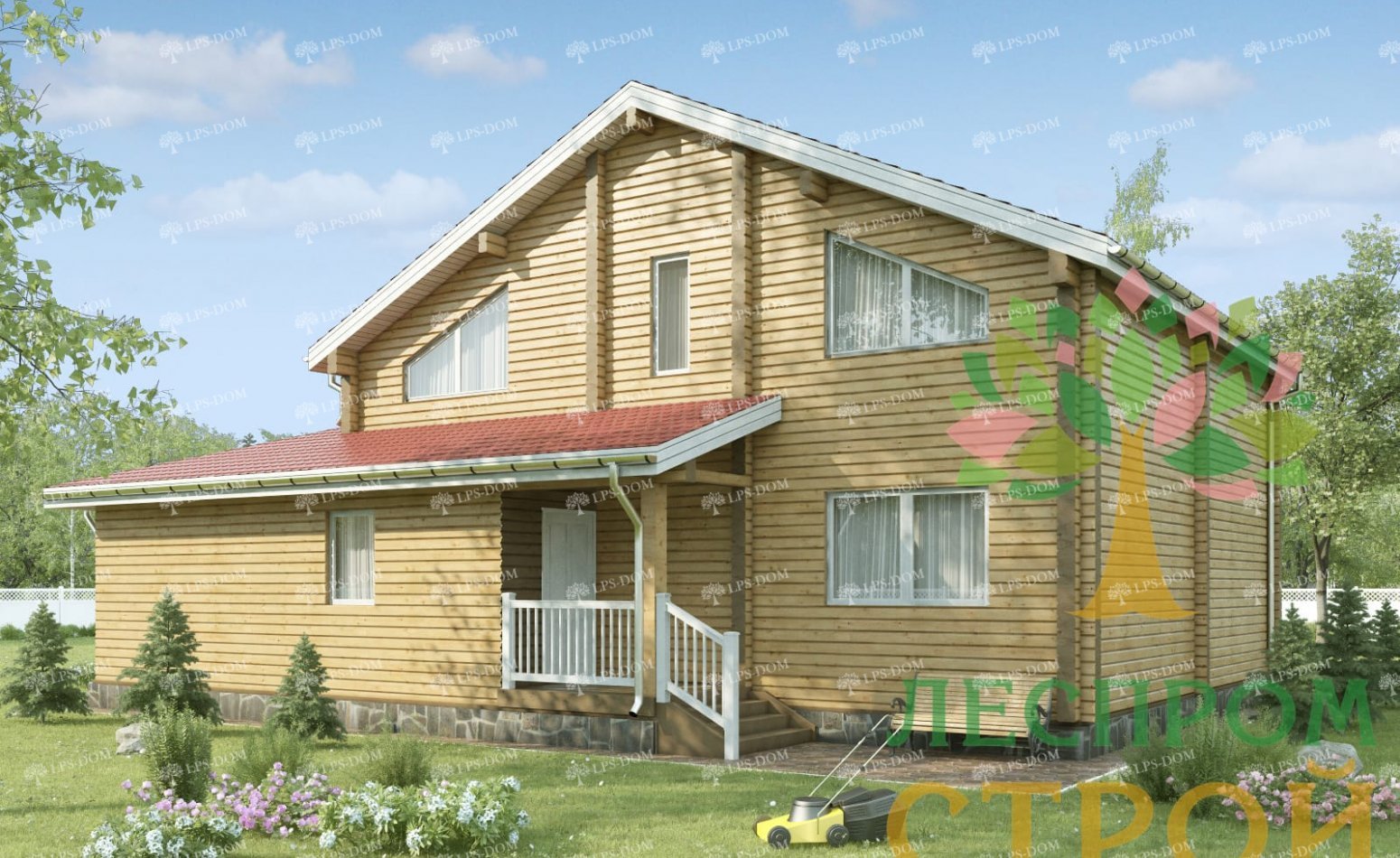 ПРОЕКТ ДОМА ИЗ КЛЕЕНОГО БРУСА БАРБАДОС фото 2