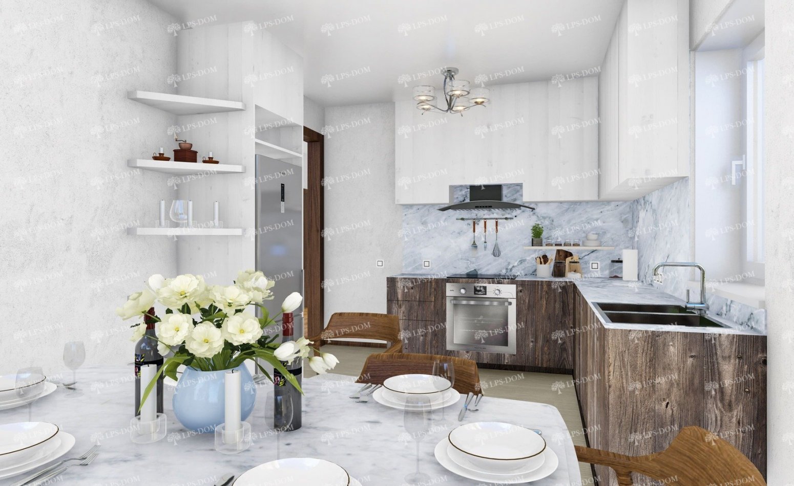 КАРКАСНЫЙ ДОМ ИТАЛЬЯНЕЦ фото интерьера 10