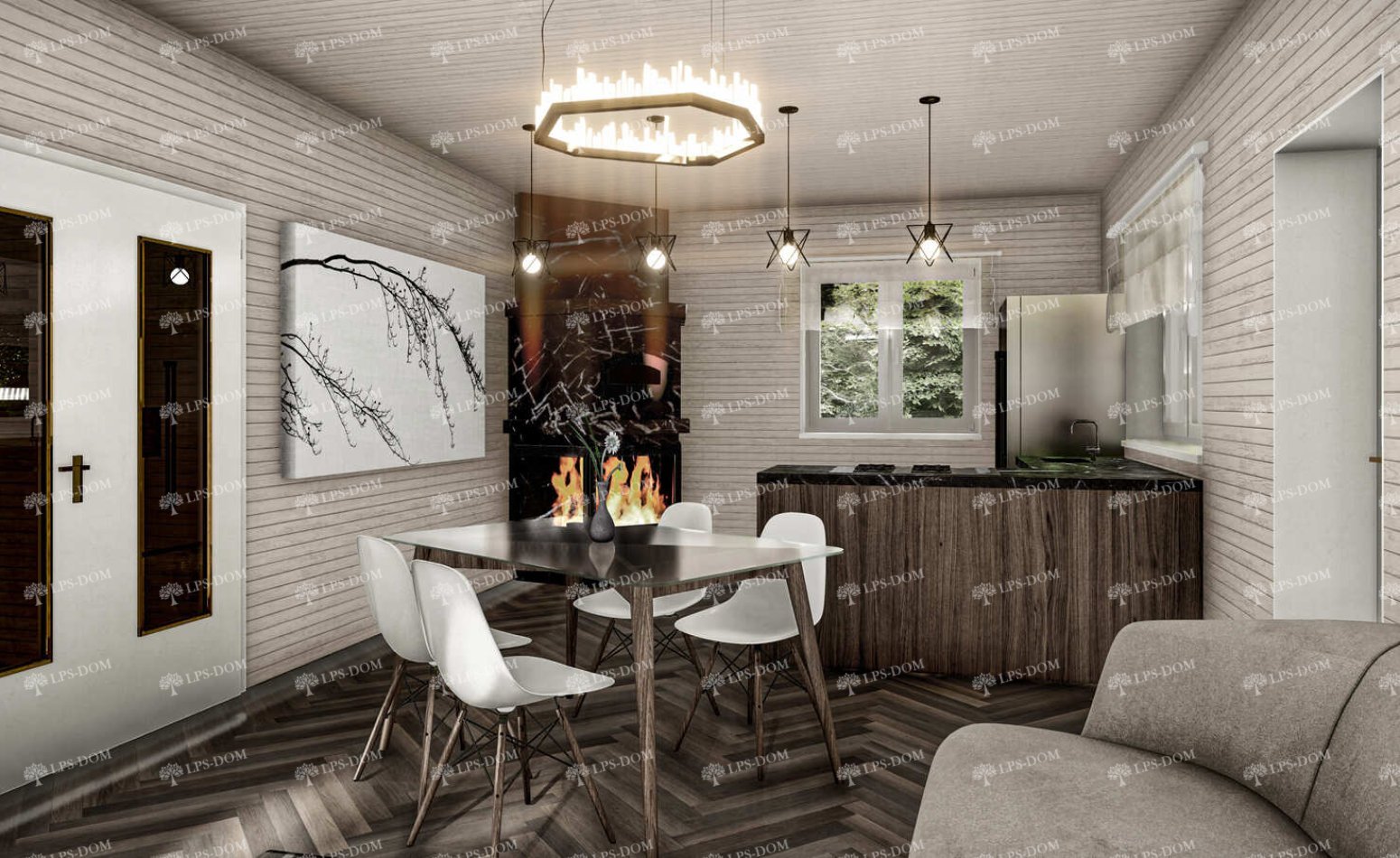 КАРКАСНЫЙ ДОМ ЖЕНВИЛЬЕ фото интерьера 5