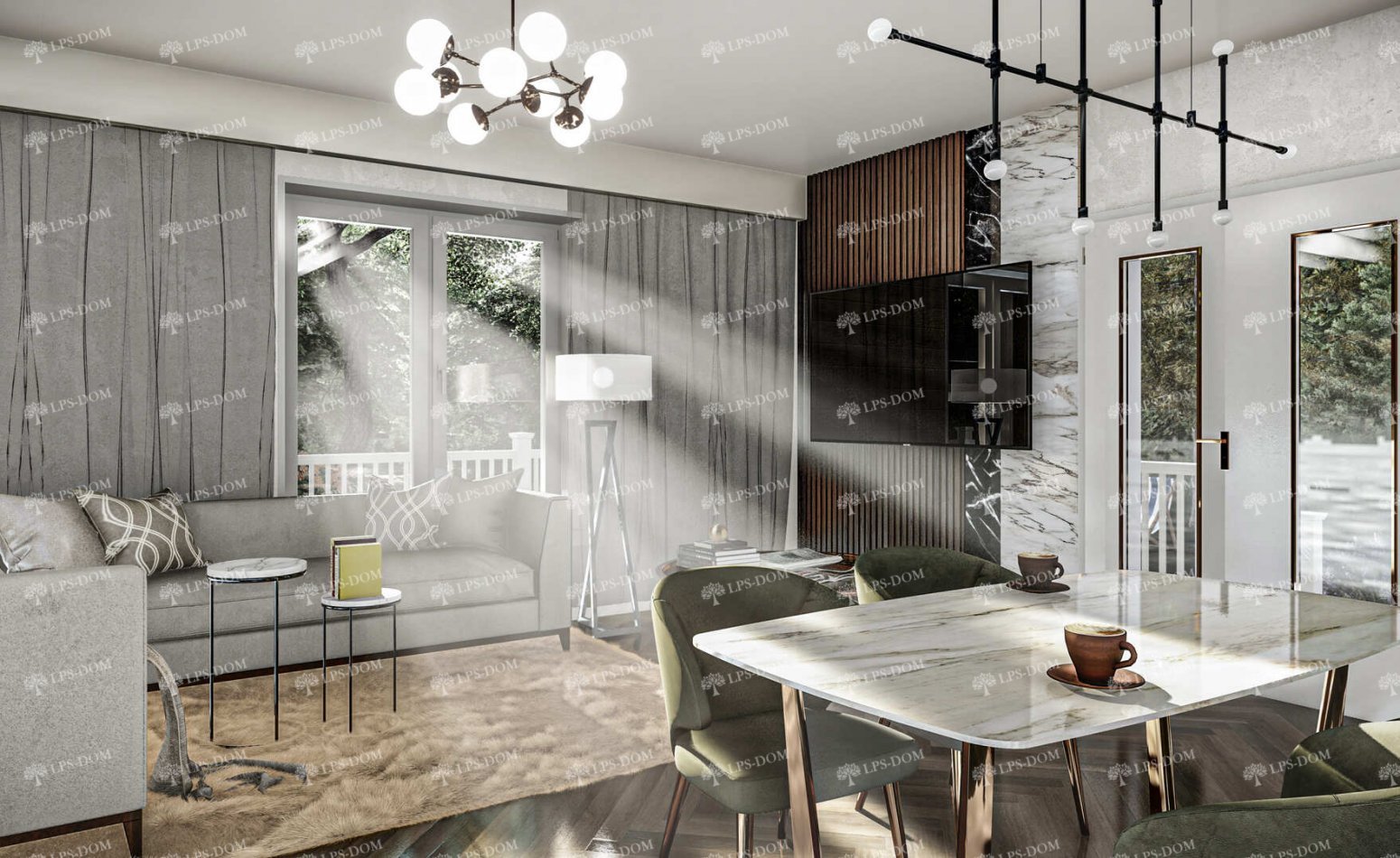 КАРКАСНЫЙ ДОМ ЖЕНЕВА фото интерьера 6