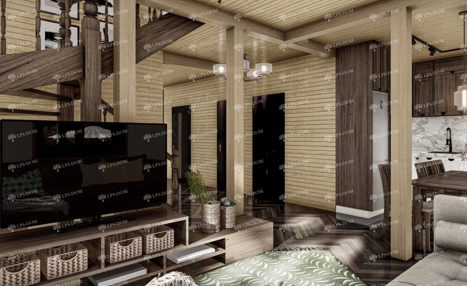 КАРКАСНЫЙ ДОМ ВЕРНИК фото интерьера 7