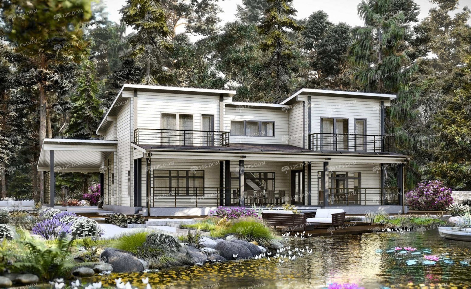 ПРОЕКТ ДОМА ИЗ КЛЕЕНОГО БРУСА ВИБОРГ фото 2