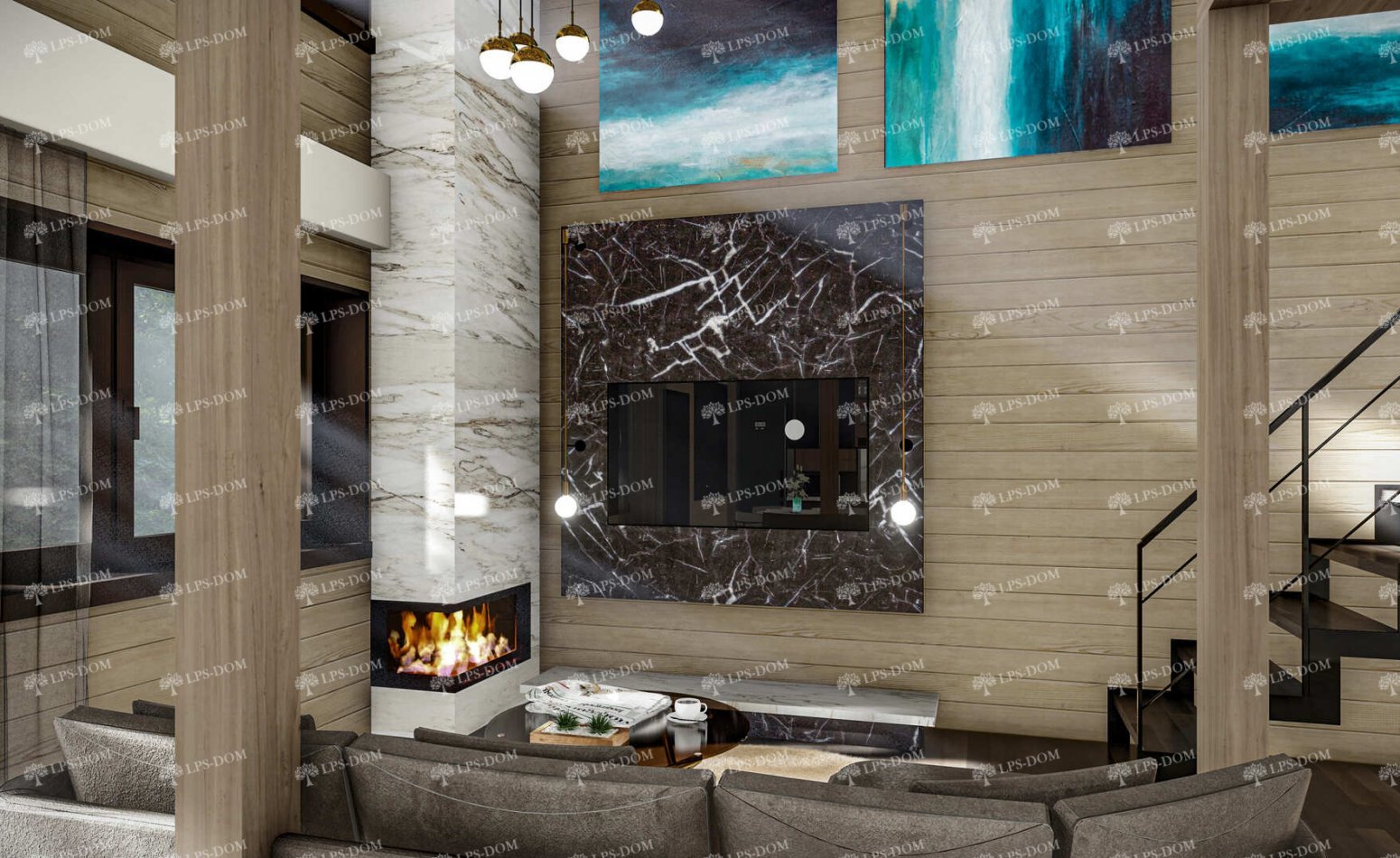 КАРКАСНЫЙ ДОМ ГЛАЗГО фото интерьера 7