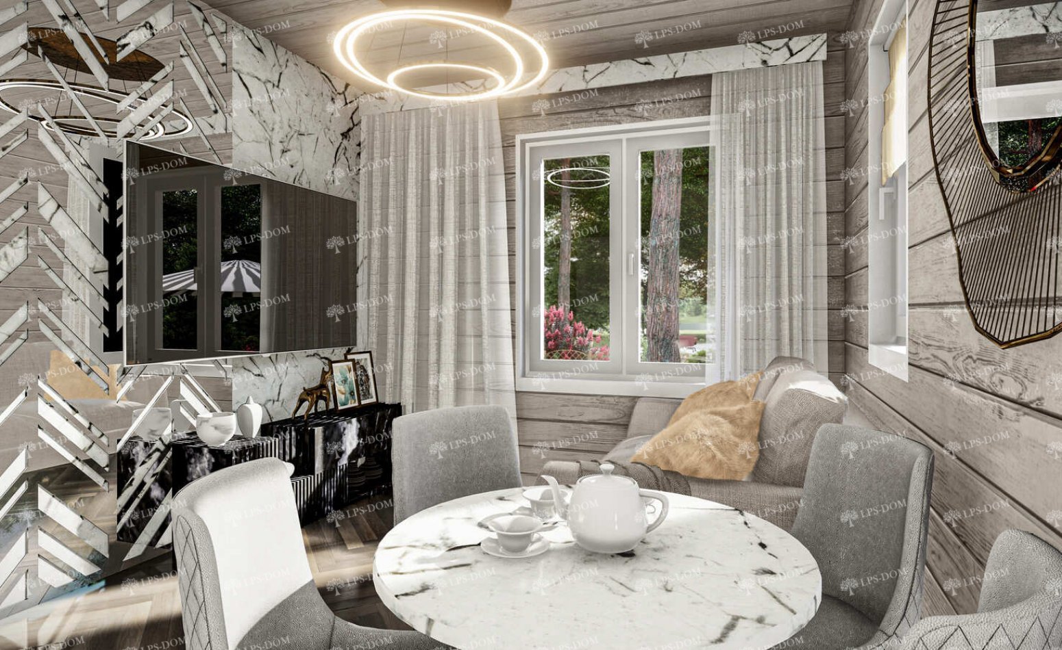 КАРКАСНЫЙ ДОМ ГРИМСТАД фото интерьера 4