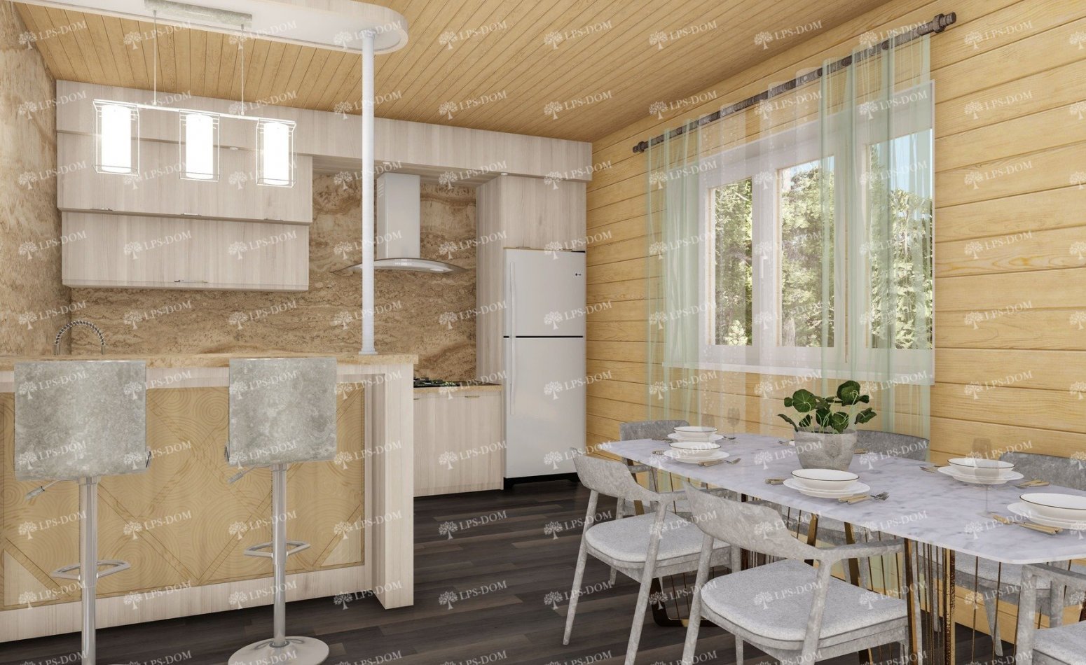 КАРКАСНЫЙ ДОМ НИККО фото интерьера 15