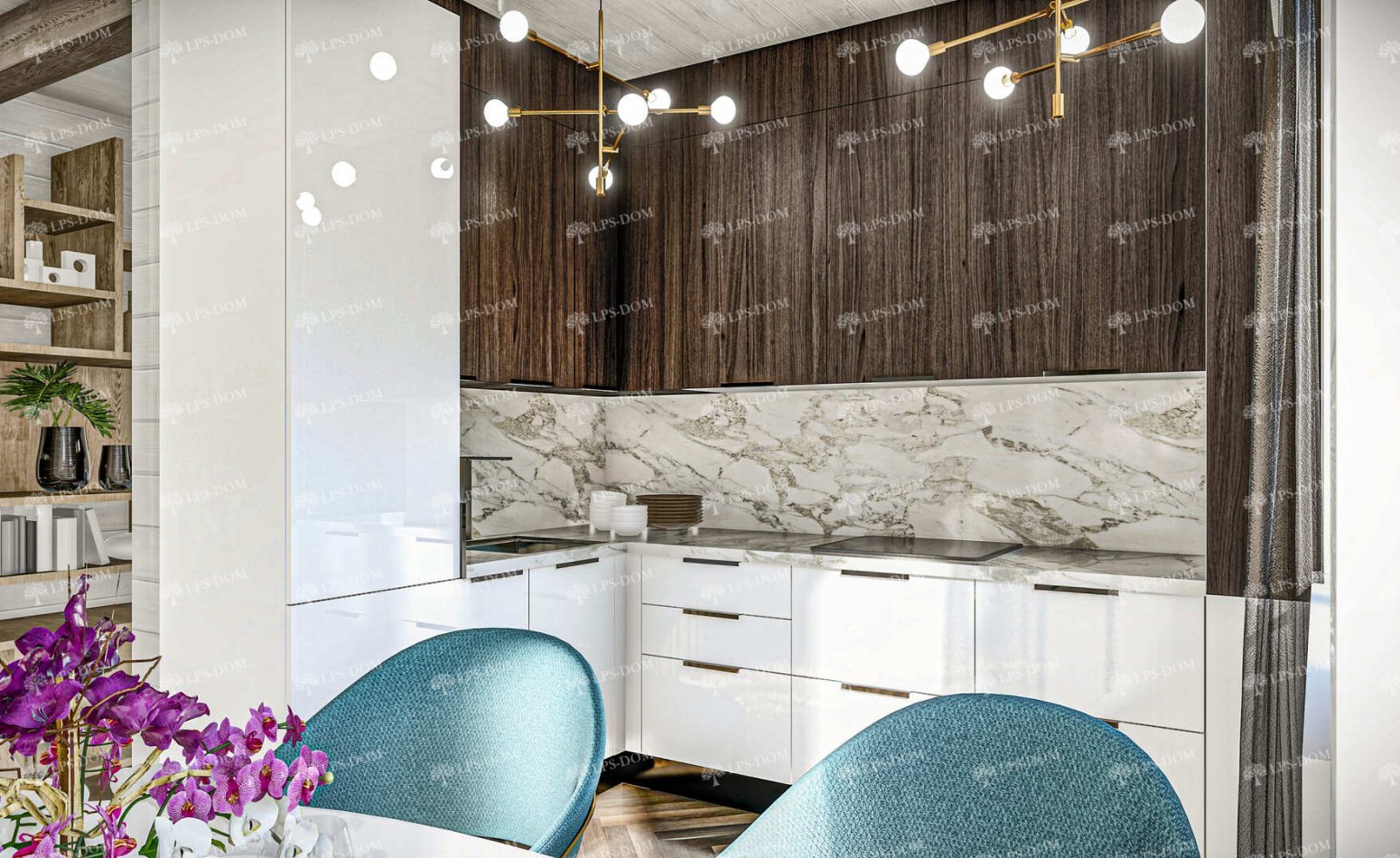 КАРКАСНЫЙ ДОМ НАРБОН фото интерьера 17