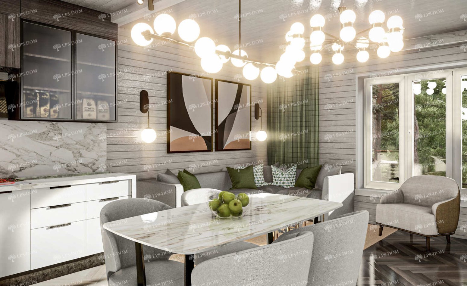 КАРКАСНЫЙ ДОМ ИМПЕРИЯ фото интерьера 3