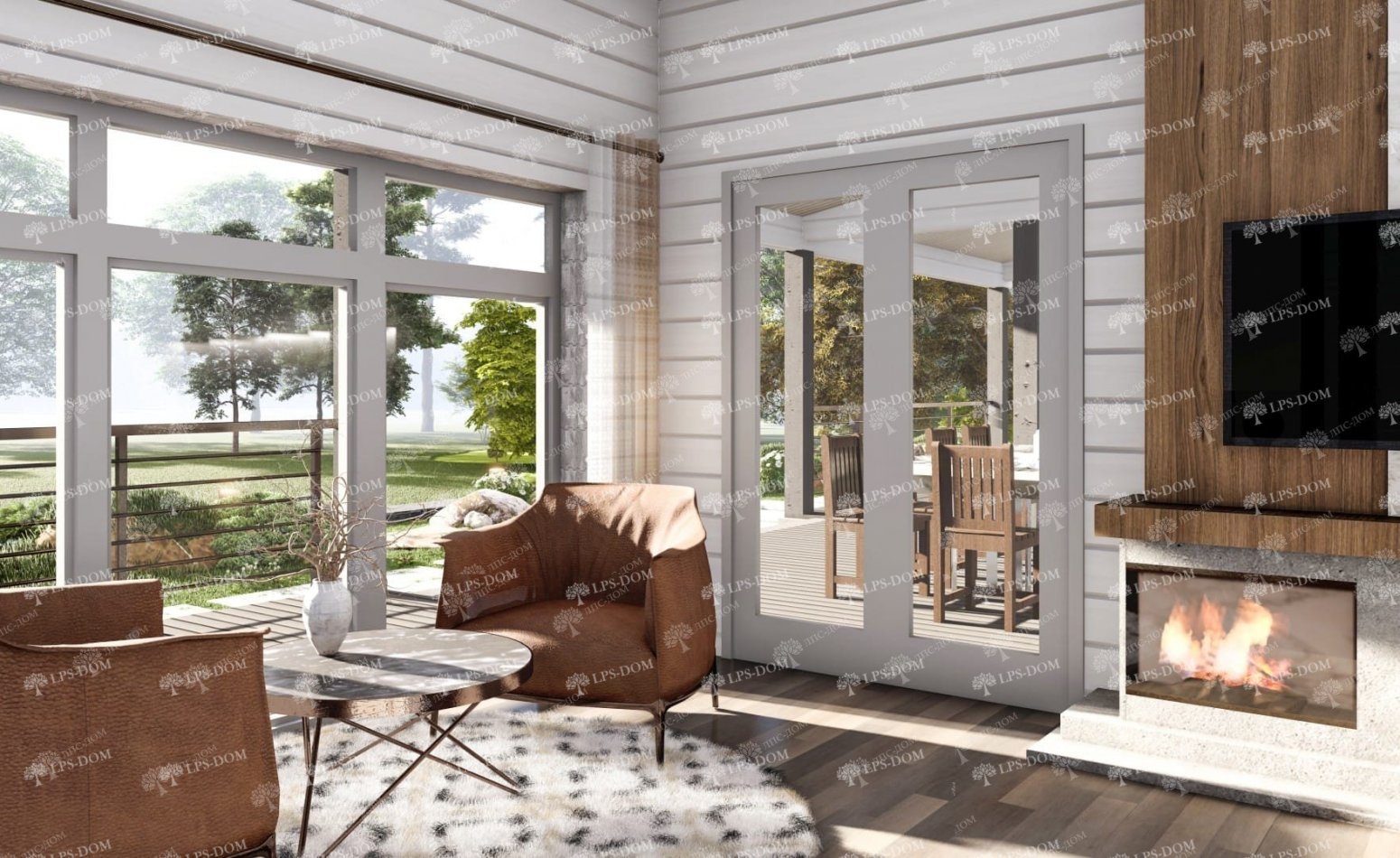 ПРОЕКТ ДОМА ИЗ КЛЕЕНОГО БРУСА ВИБОРГ фото интерьера 5