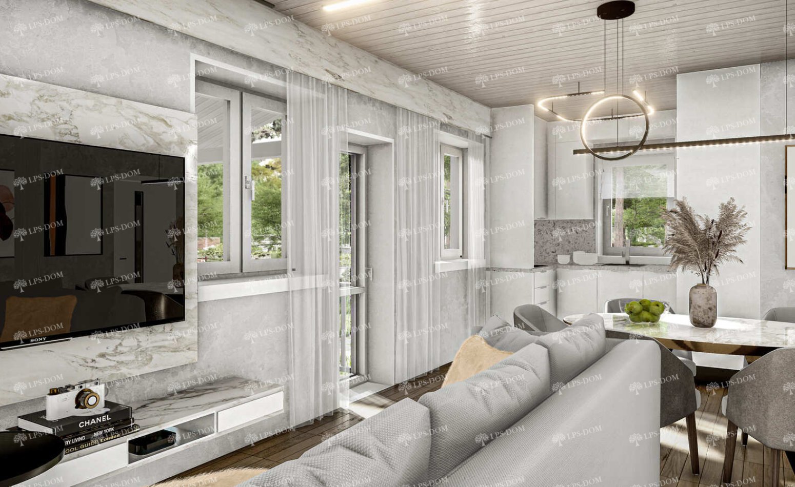 КАРКАСНЫЙ ДОМ БЕЗАНСОН фото интерьера 3