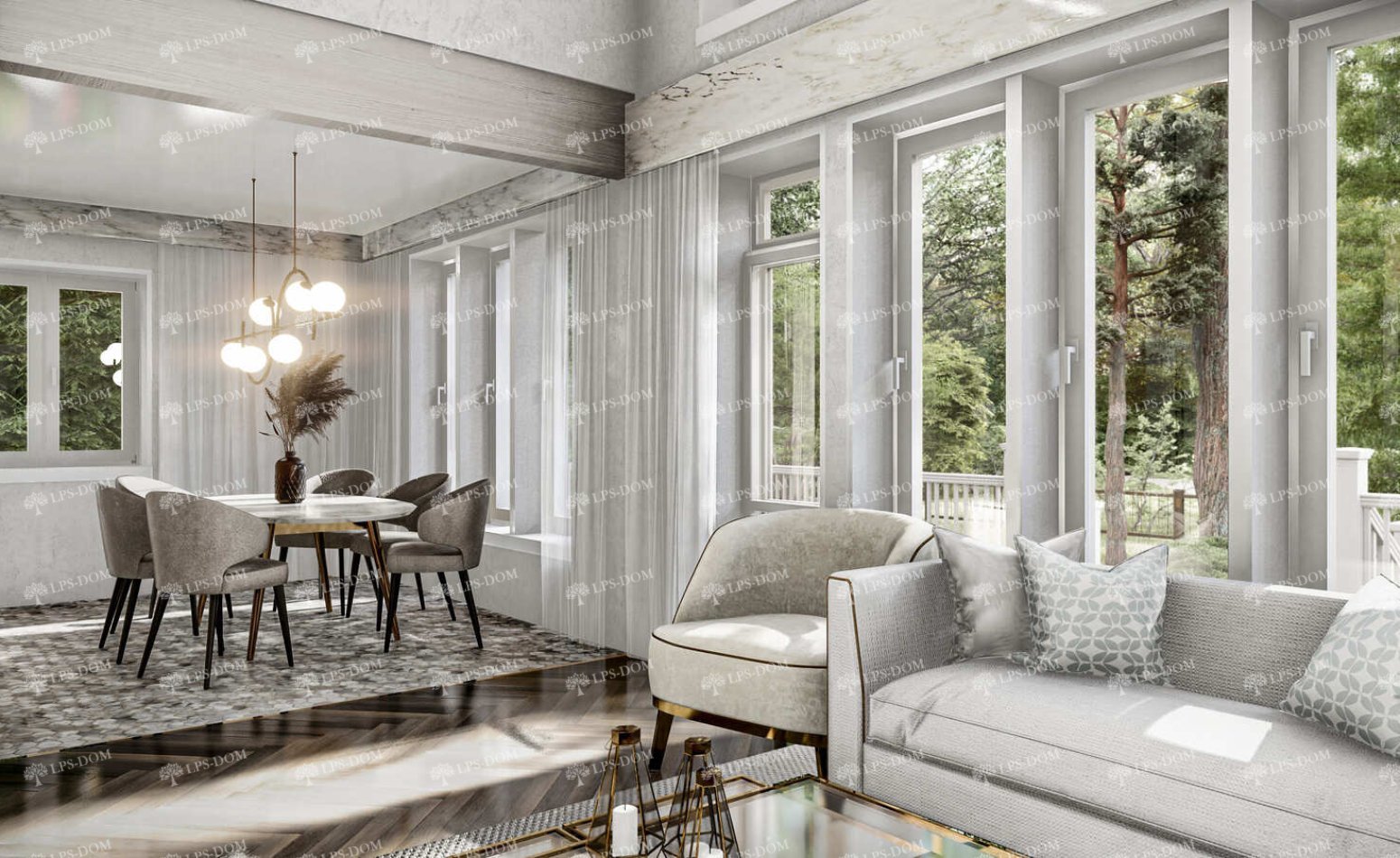 КАРКАСНЫЙ ДОМ МОНЦА фото интерьера 14