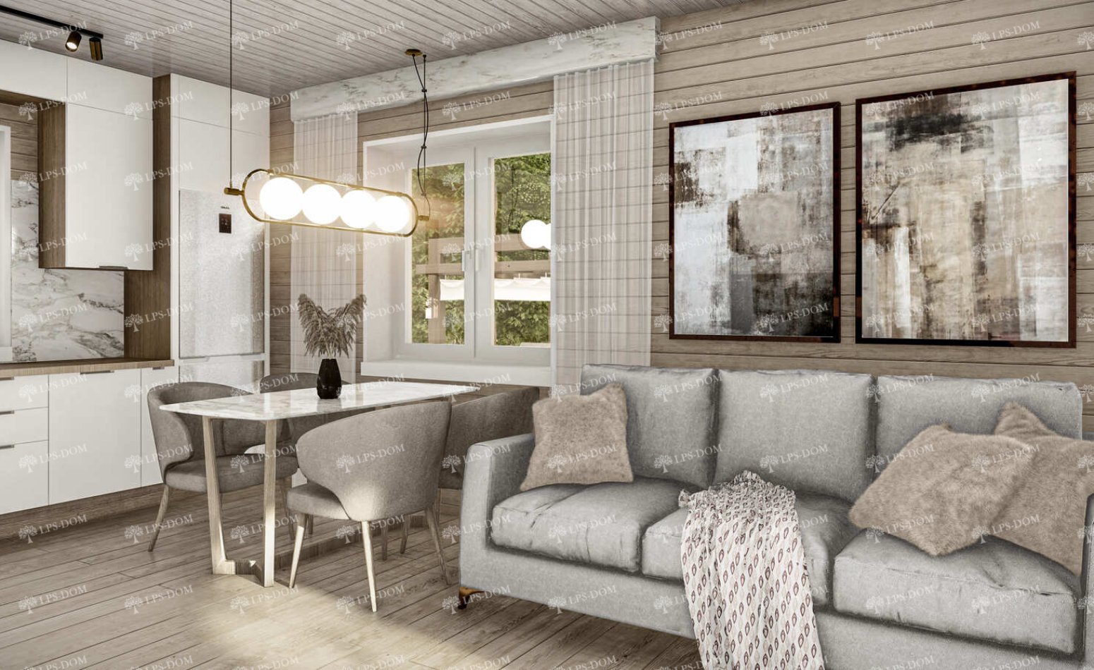 КАРКАСНЫЙ ДОМ ПУАТЬЕ фото интерьера 13