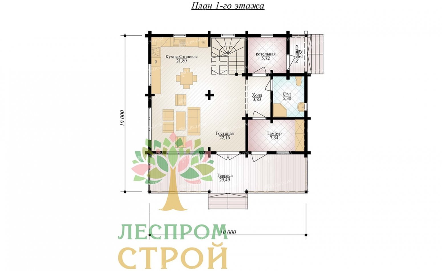 ПРОЕКТ ДОМА ИЗ КЛЕЕНОГО БРУСА САТУРН фото 6