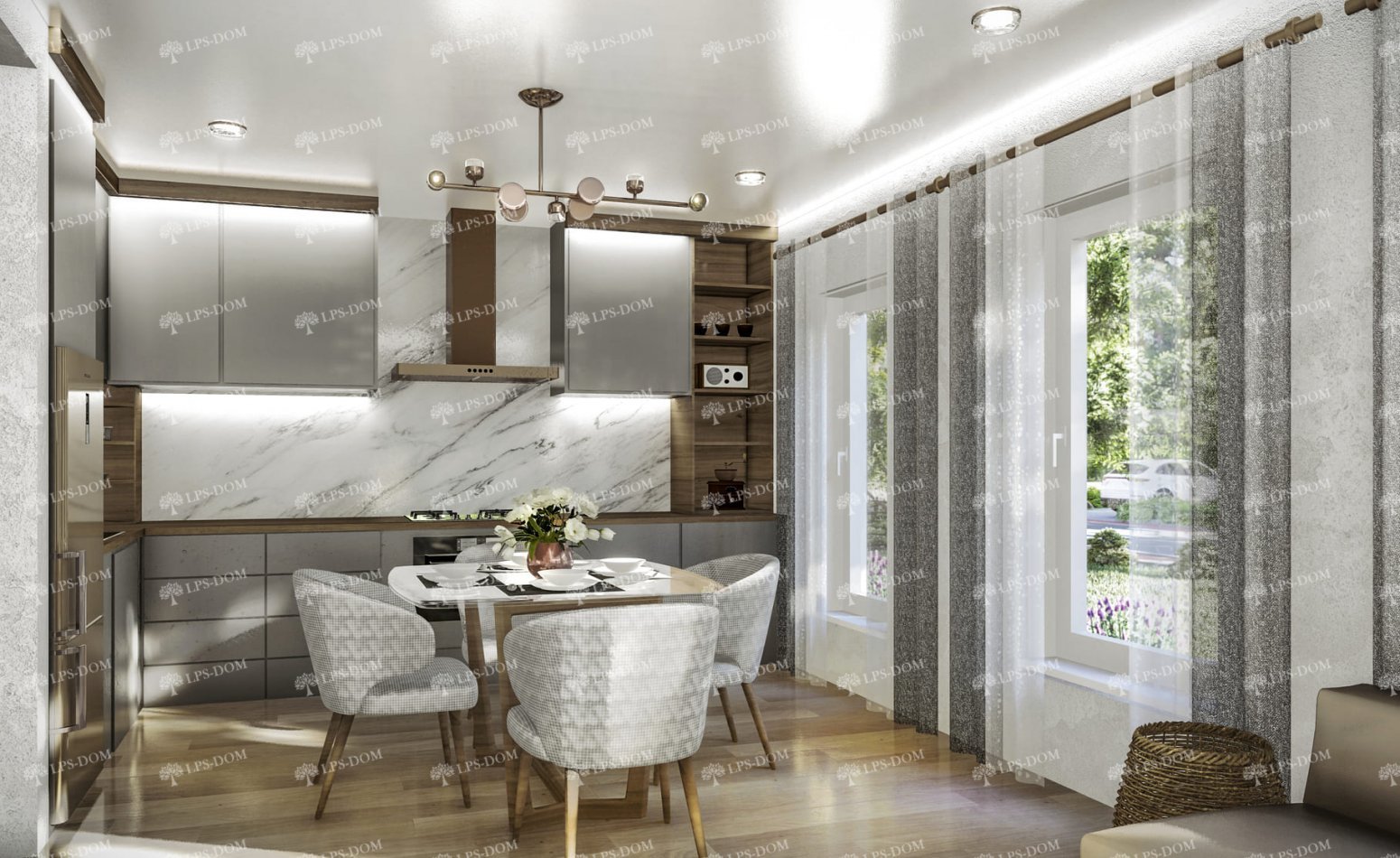 КАРКАСНЫЙ ДОМ АНЖЕ фото интерьера 10