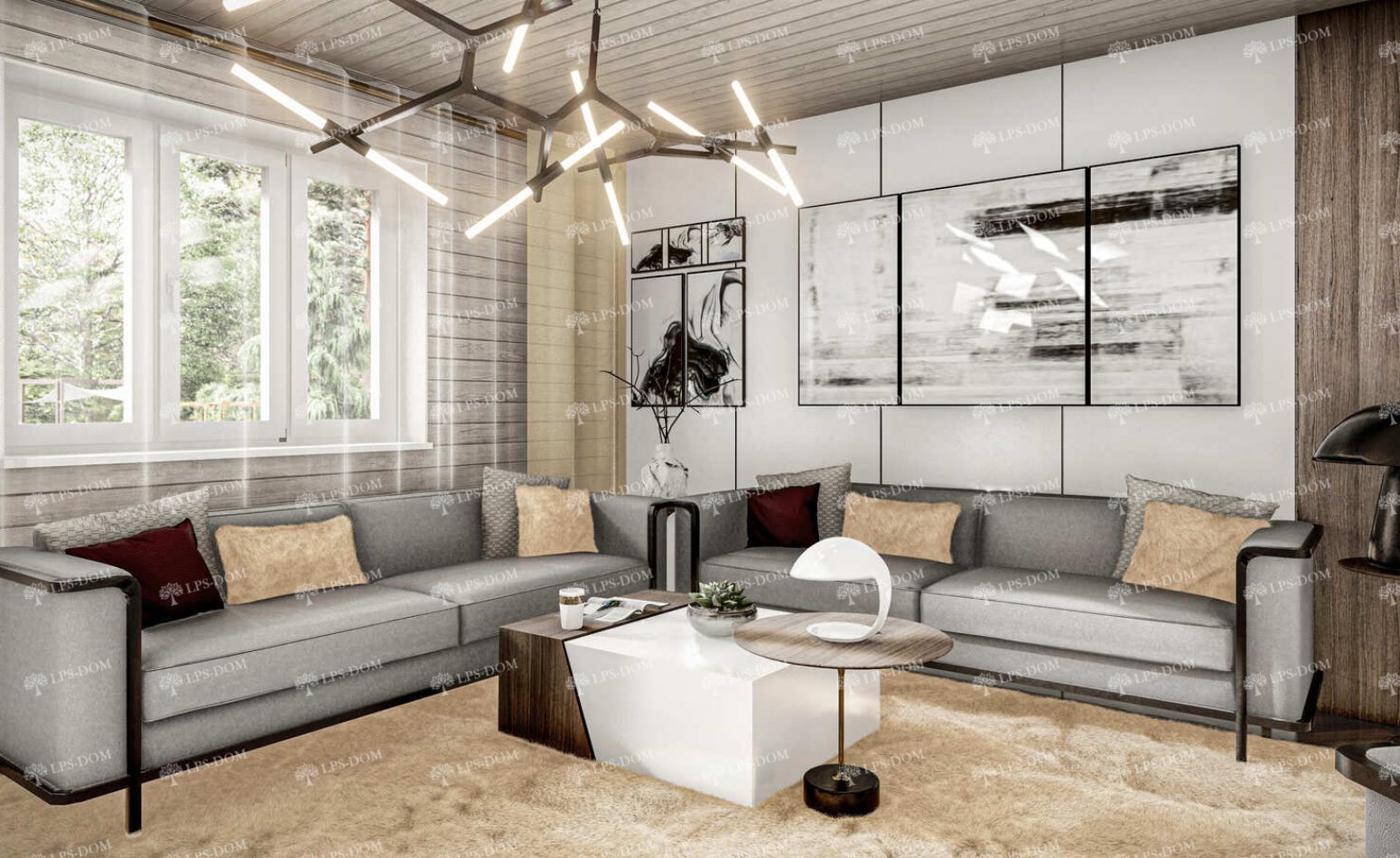 КАРКАСНЫЙ ДОМ АТЛОН фото интерьера 6