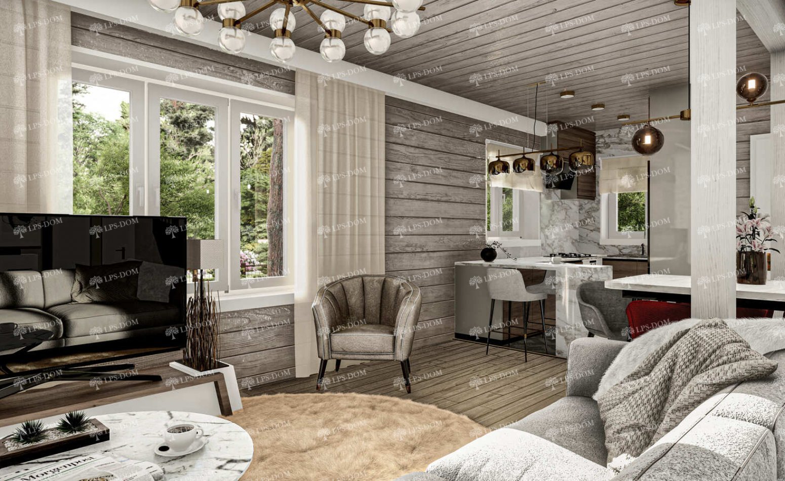 КАРКАСНЫЙ ДОМ ПРИВЕРНО фото интерьера 11