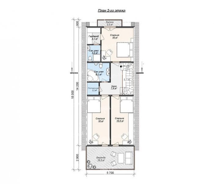 КАРКАСНЫЙ ДОМ ТЕРМА планировка 2